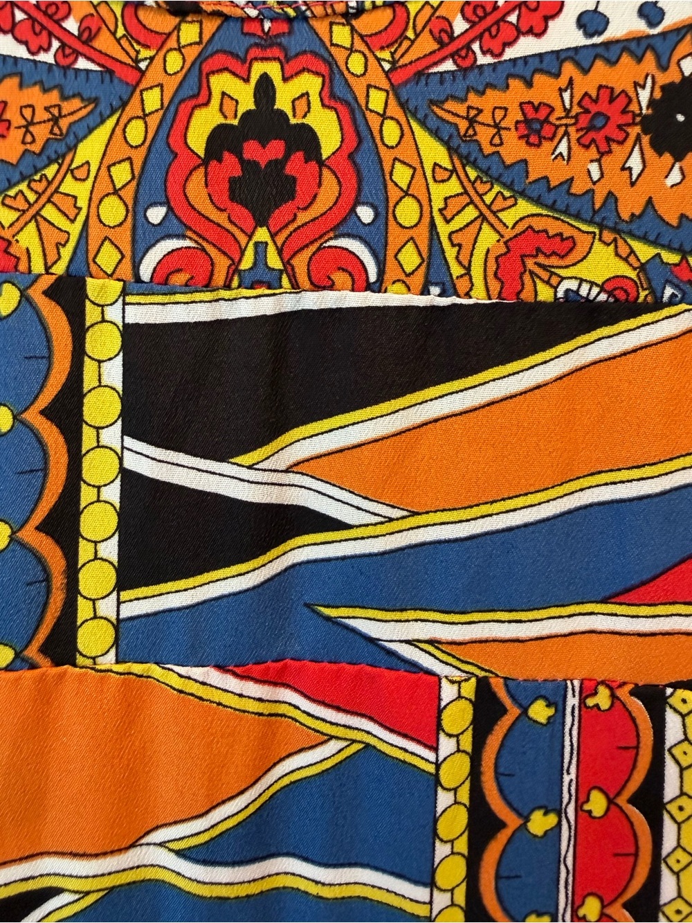 Lovers + Friends Kitty Cat Maxi Dress Scarf Print Orange Red Size Small - Picture 9 of 10